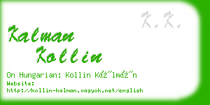 kalman kollin business card